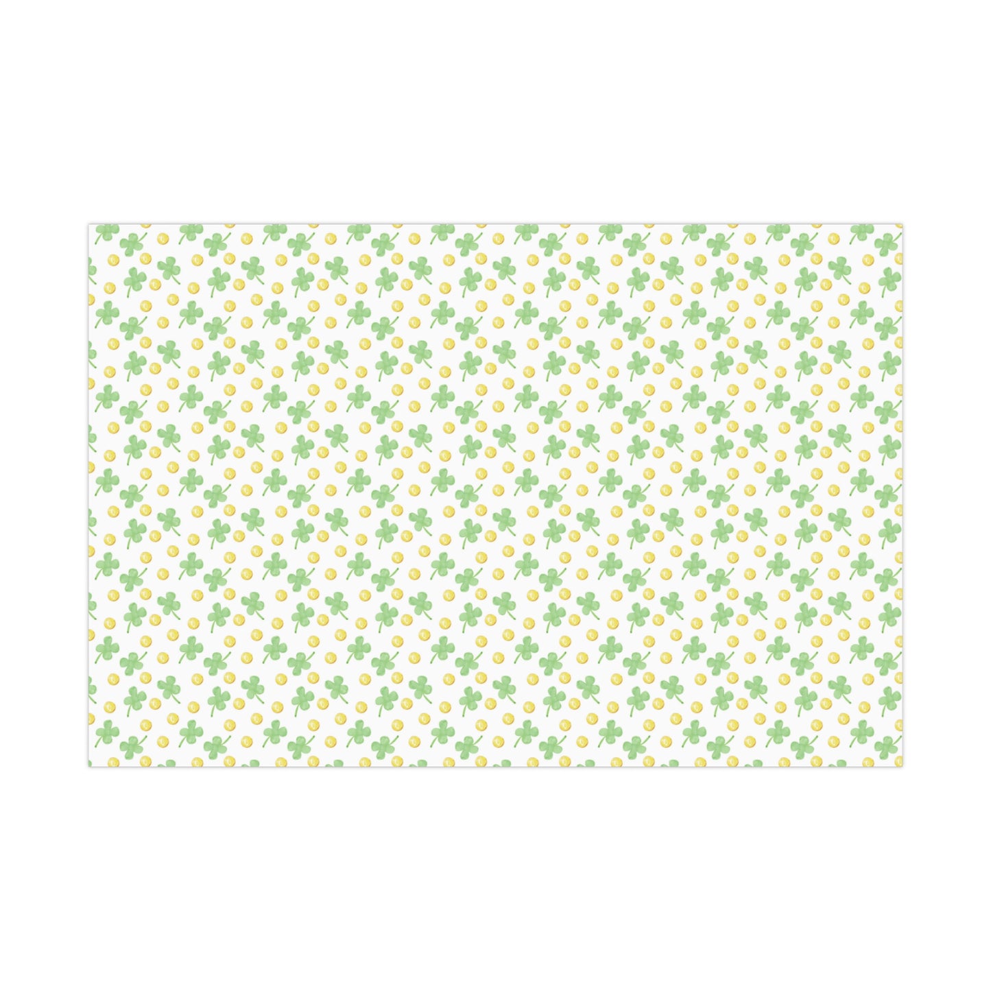 Gold and Four Leaf Clover Wrapping Papers