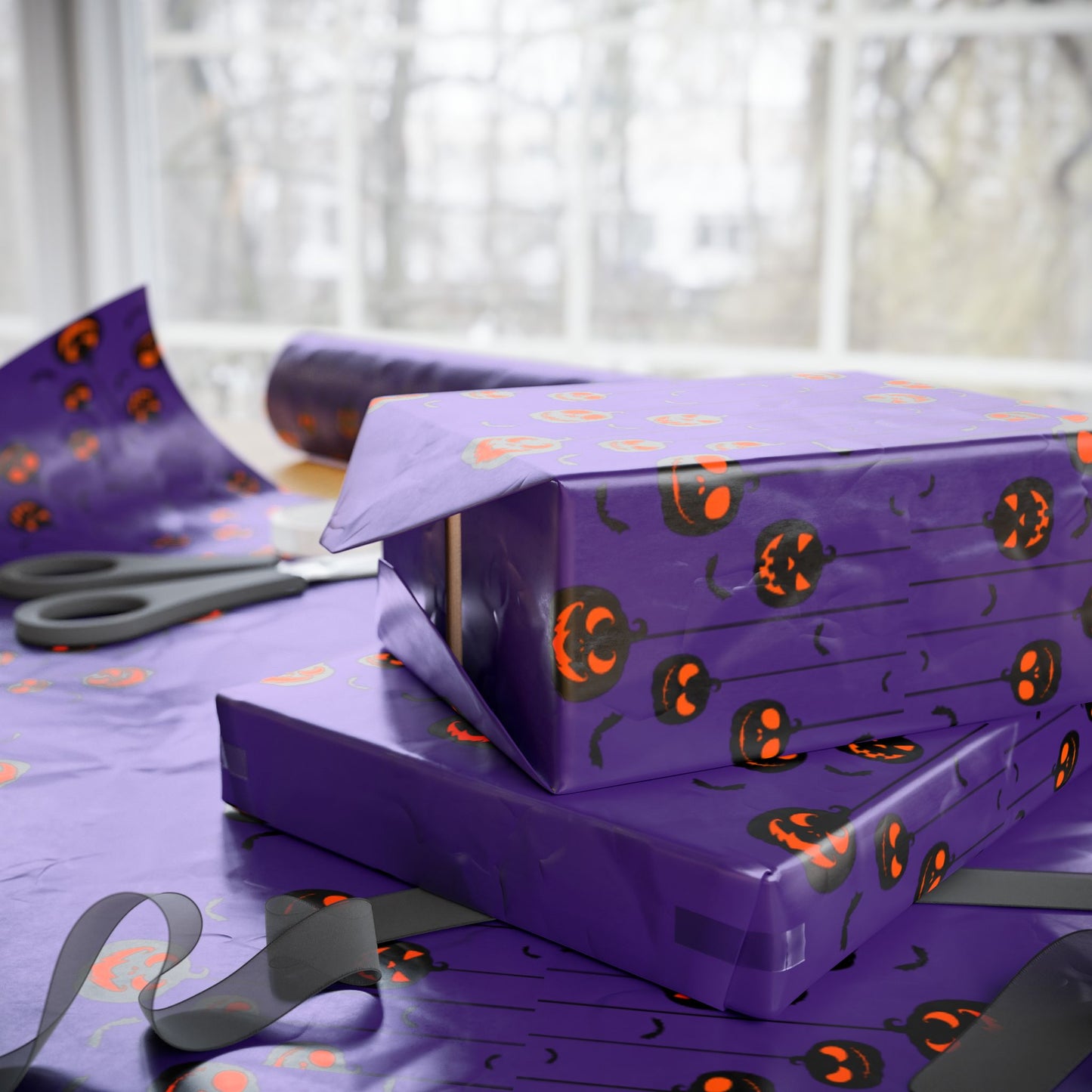 Jack-O-Latern Wrapping Paper