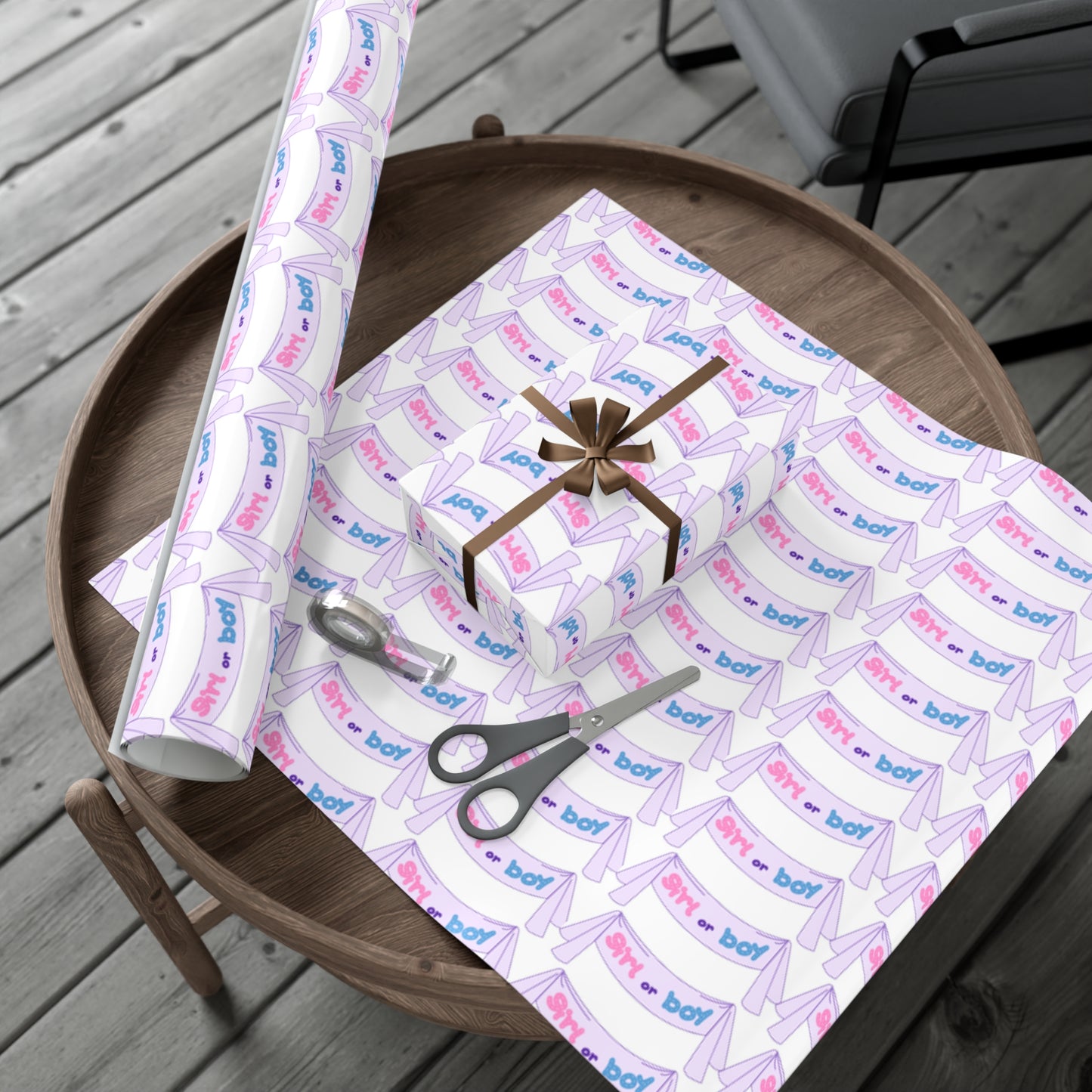 Gender reveal Gift Wrapping Paper