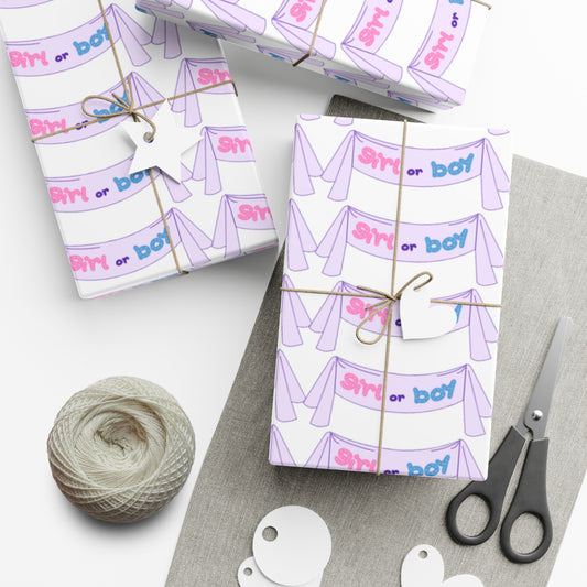 Gender reveal Gift Wrapping Paper