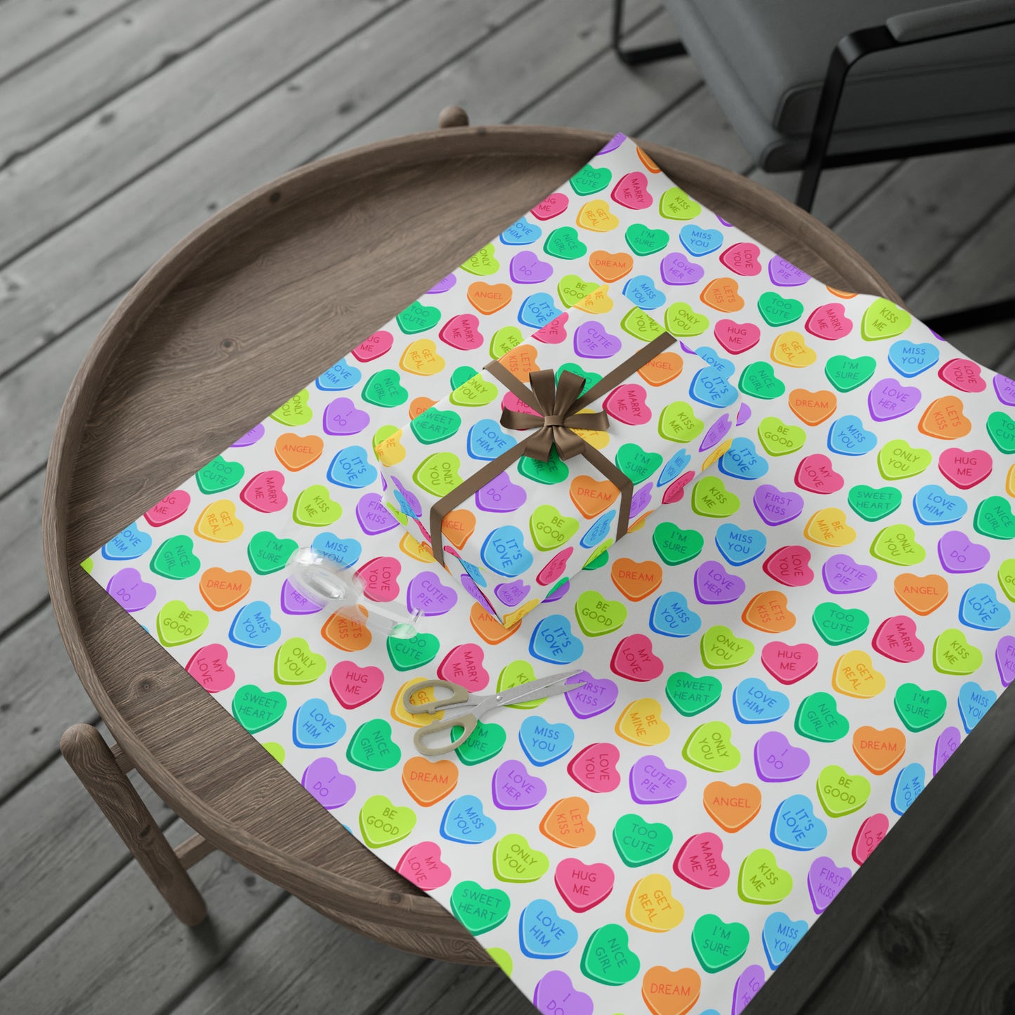 Conversation Hearts Wrapping Paper