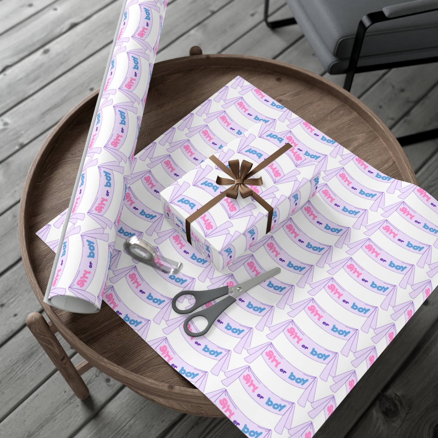 Gender reveal Gift Wrapping Paper