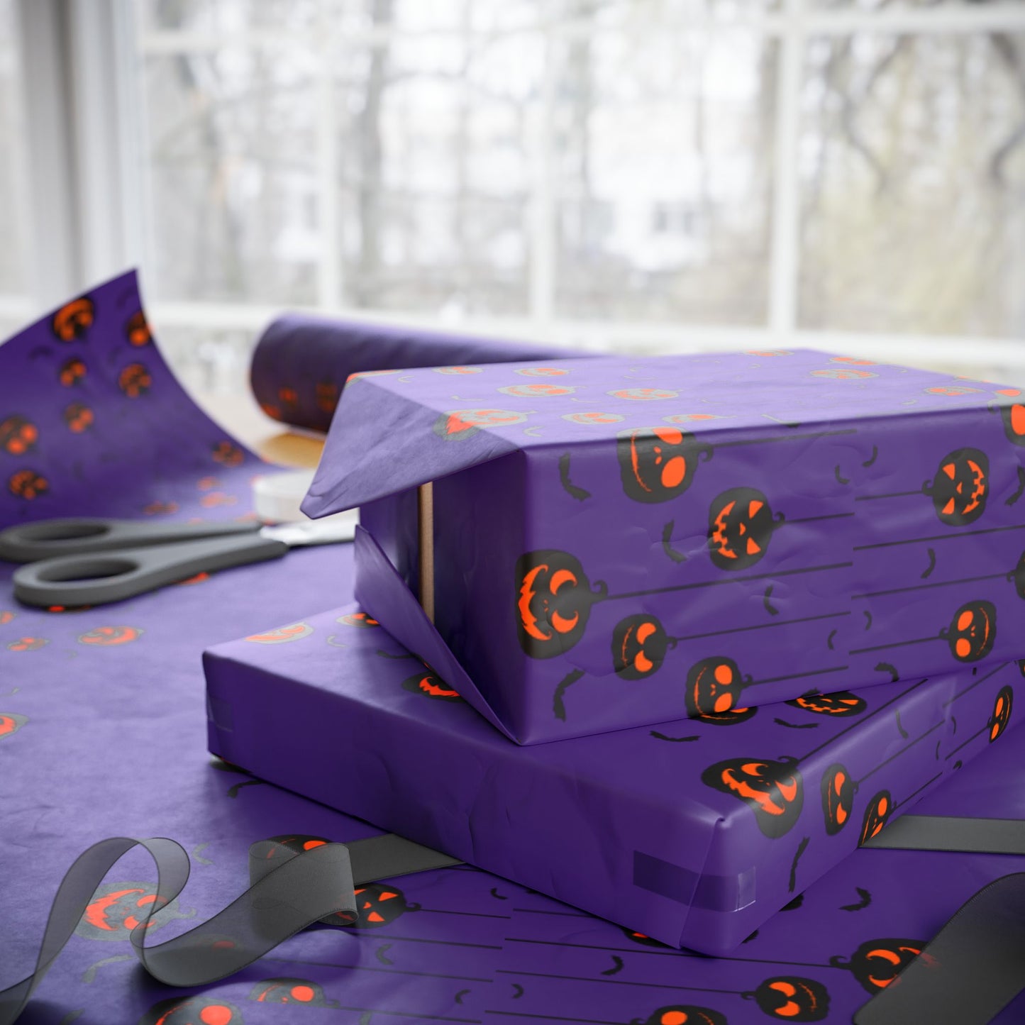 Jack-O-Latern Wrapping Paper