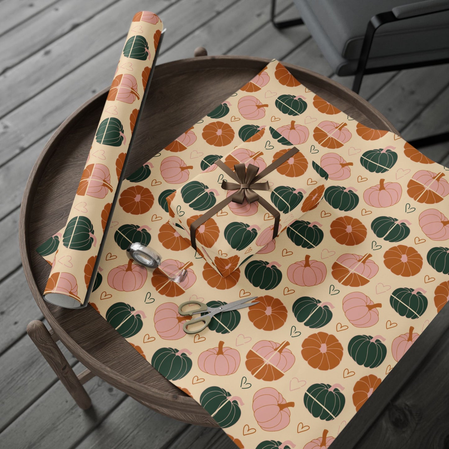 Boho Pumpkins Wrapping Paper