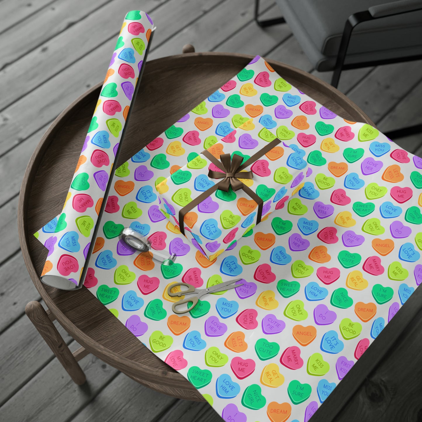 Conversation Hearts Wrapping Paper