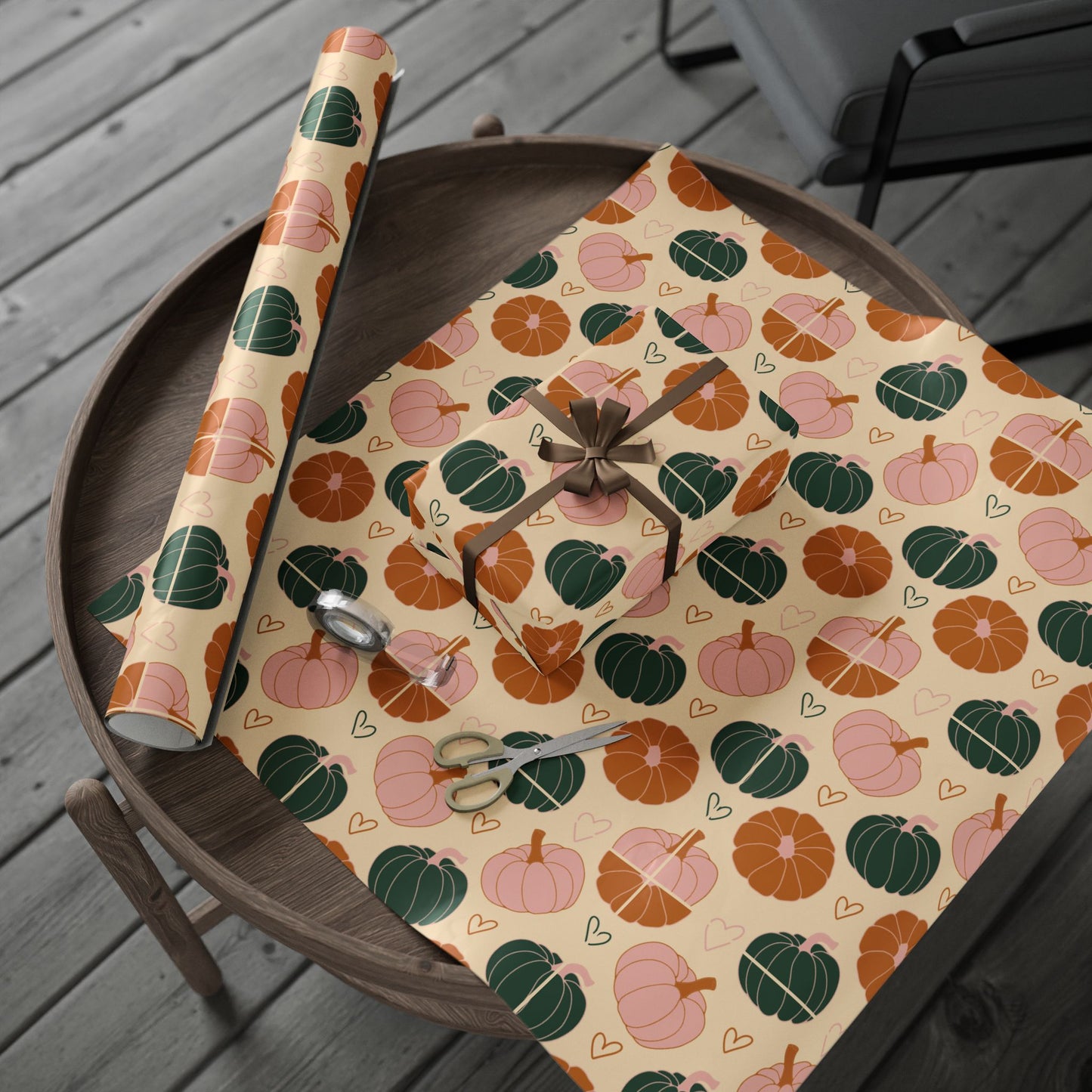 Boho Pumpkins Wrapping Paper