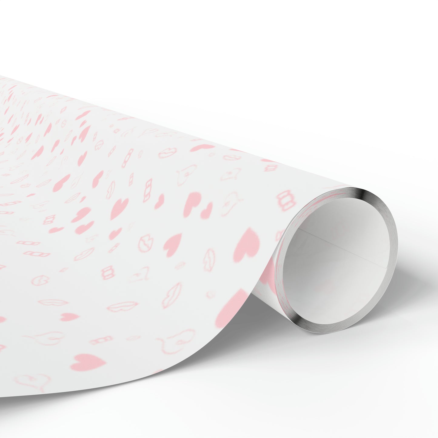 Pink Hearts and Candies Wrapping Paper