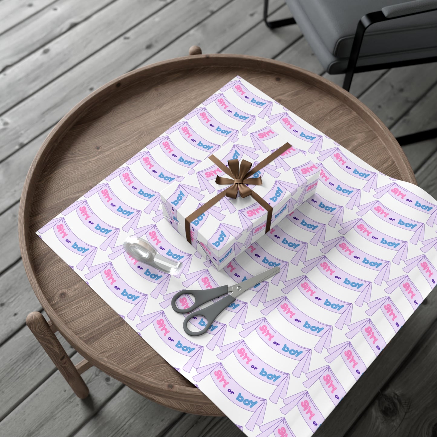 Gender reveal Gift Wrapping Paper