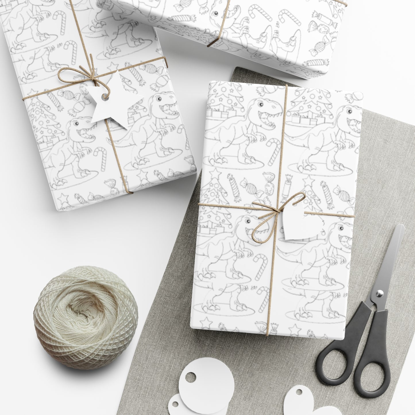 Dinosaur holiday Gift Wrap Papers