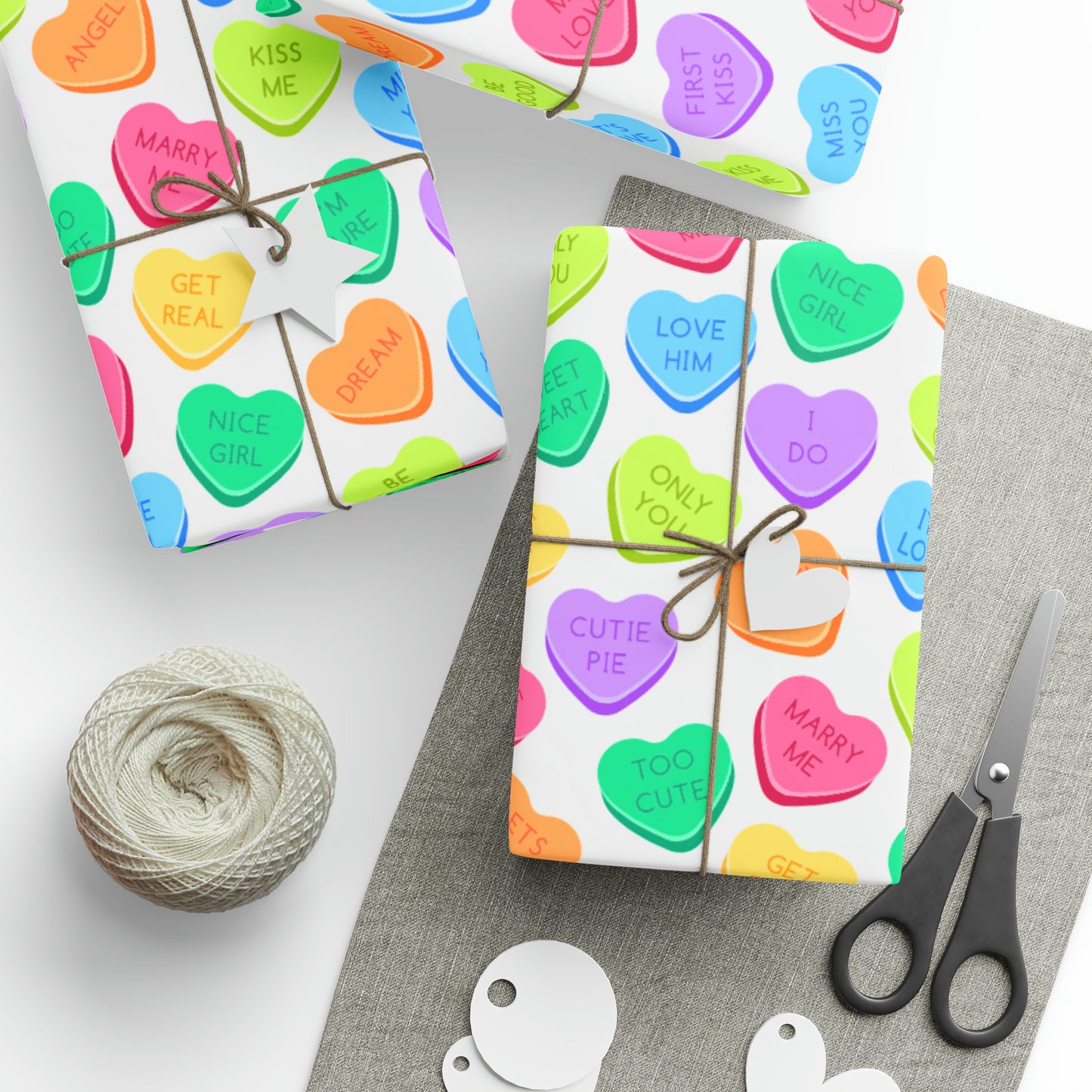 Conversation Hearts Wrapping Paper