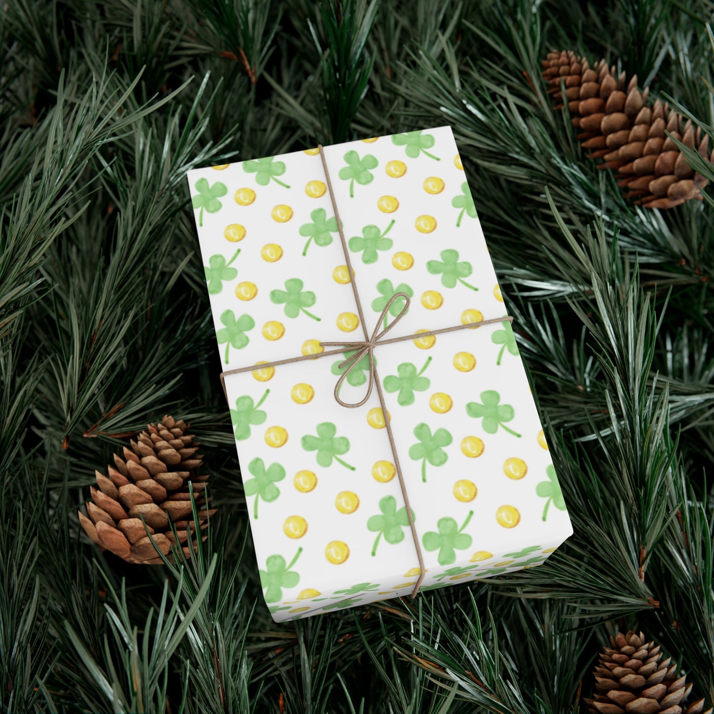 Gold and Four Leaf Clover Wrapping Papers