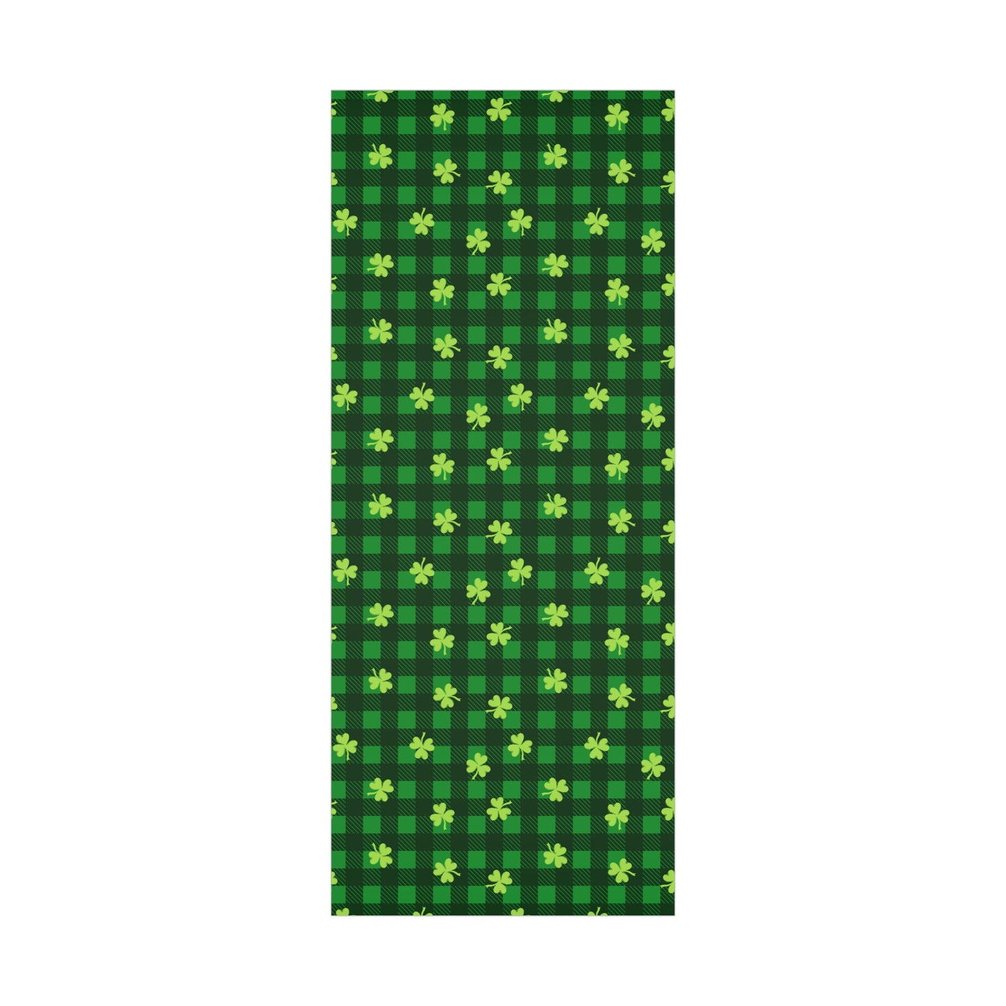 Green Plaid Four Leaf Clover Wrapping Papers