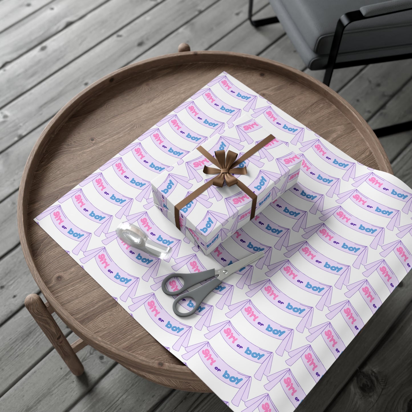 Gender reveal Gift Wrapping Paper