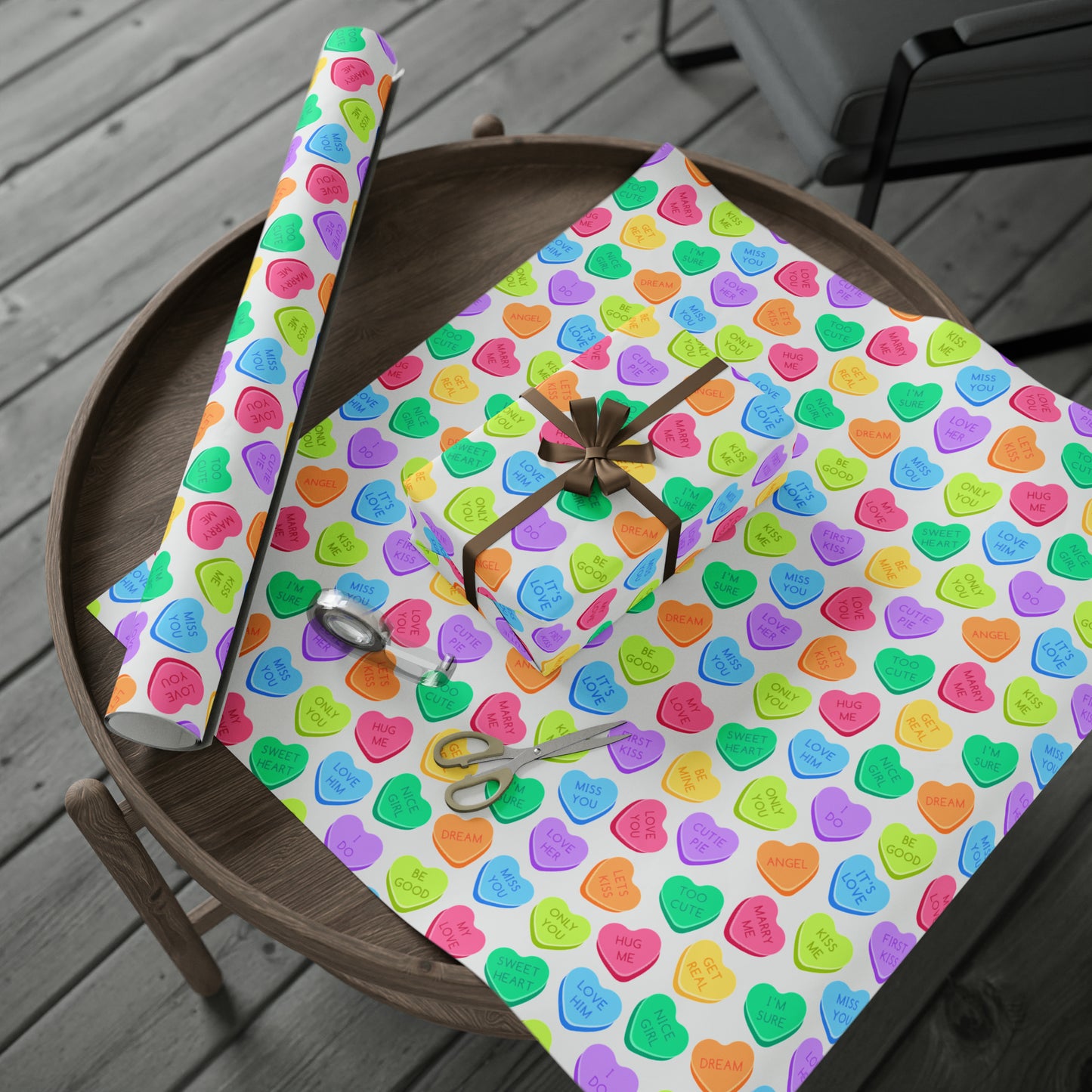 Conversation Hearts Wrapping Paper