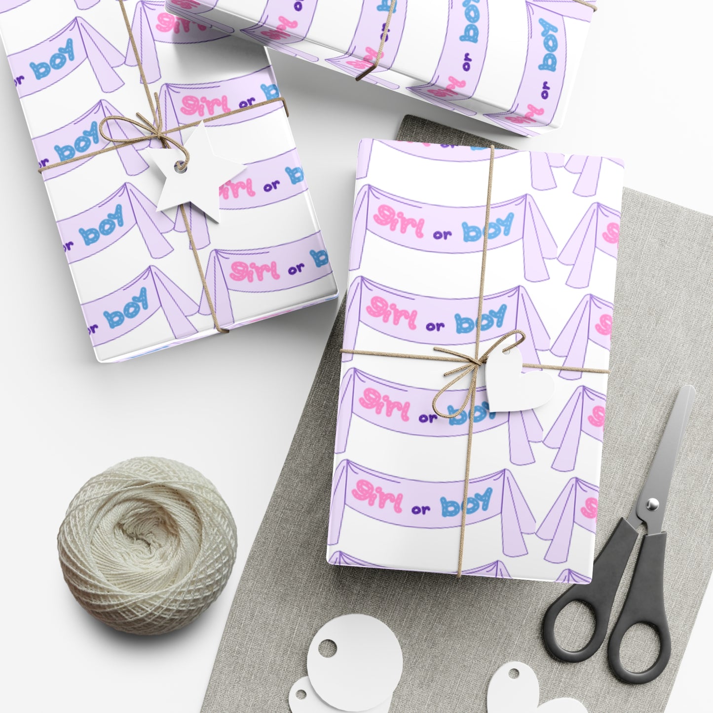 Gender reveal Gift Wrapping Paper