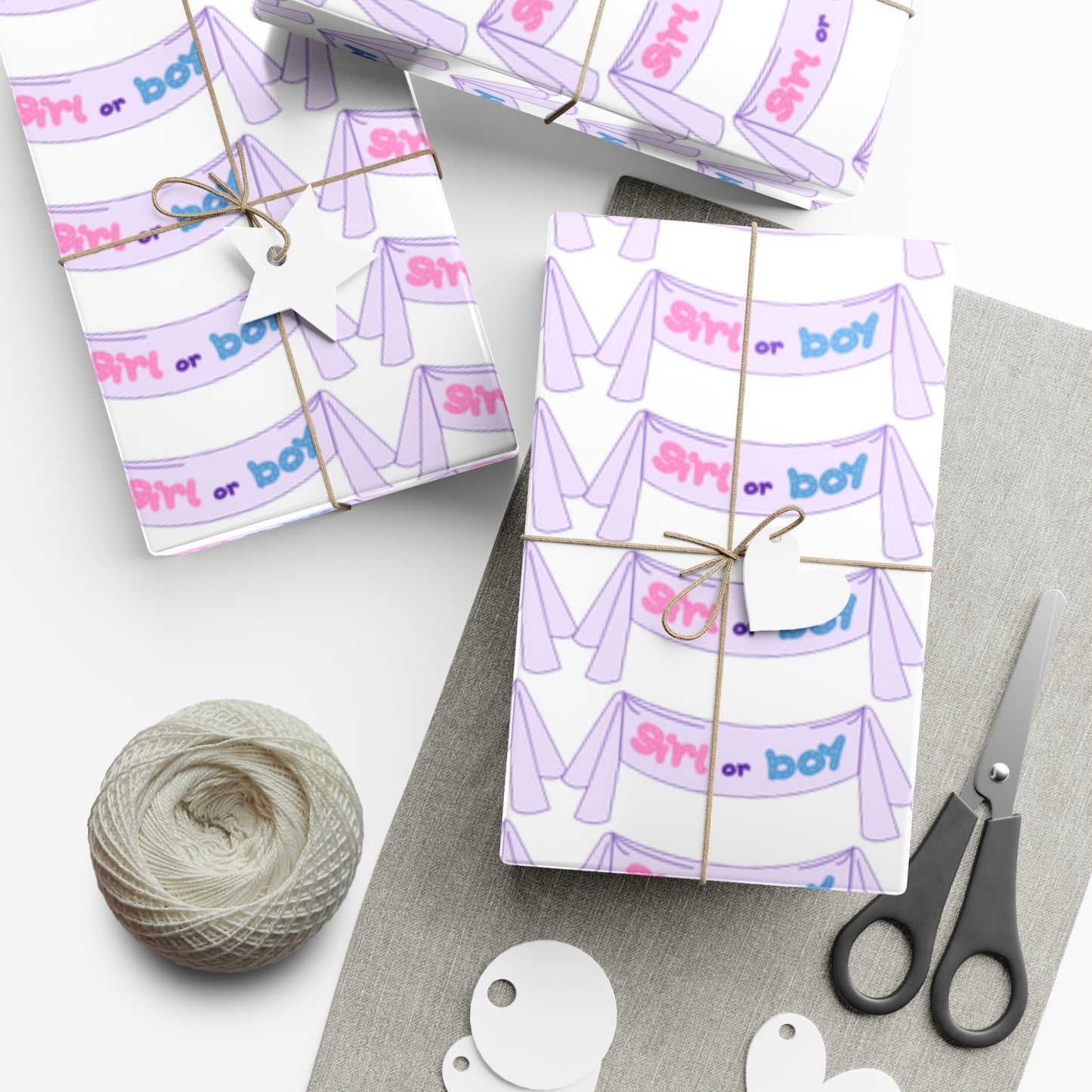 Gender reveal Gift Wrapping Paper