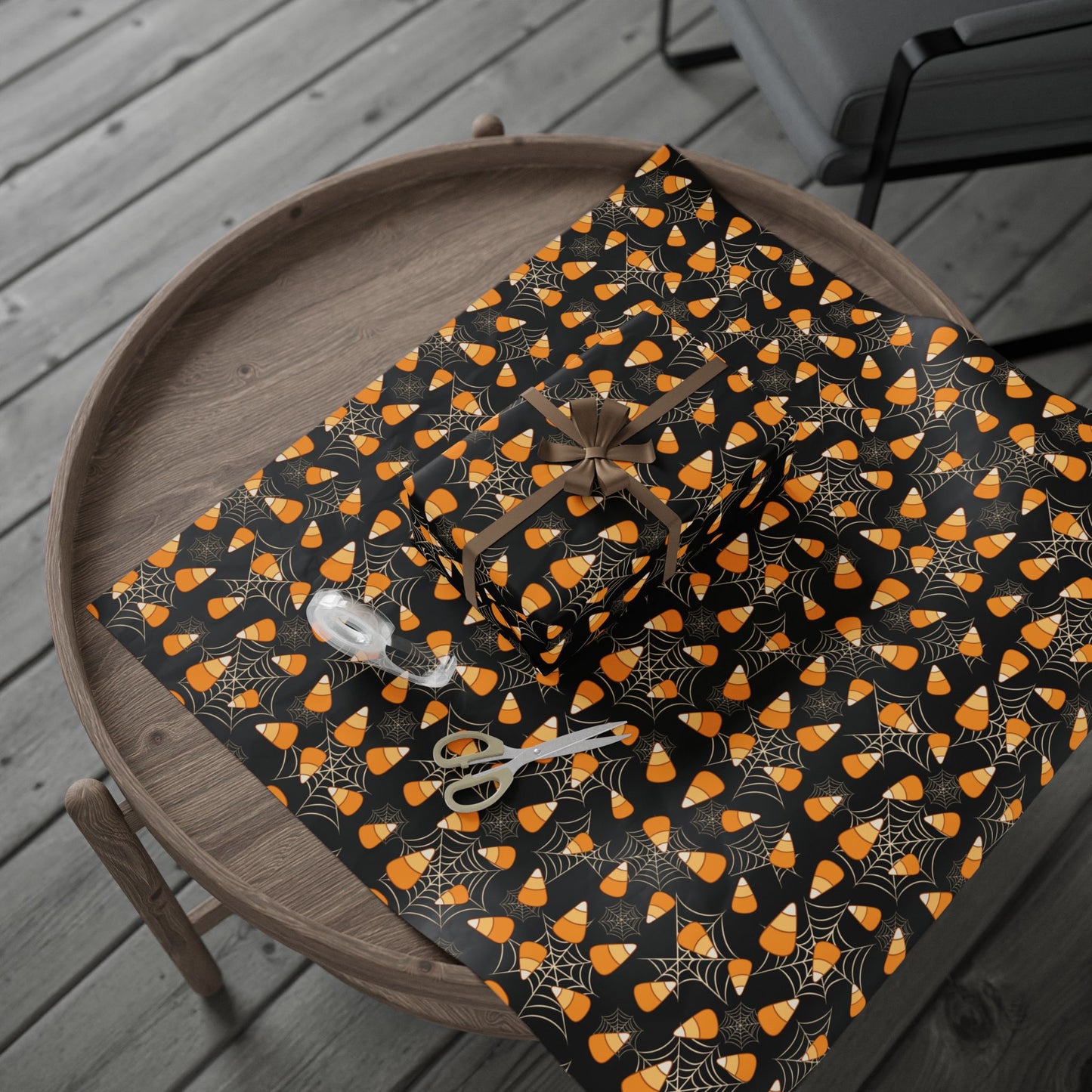 Candy corn Spider web Wrapping Paper