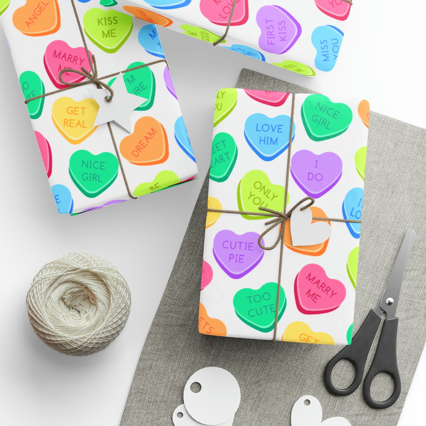 Conversation Hearts Wrapping Paper