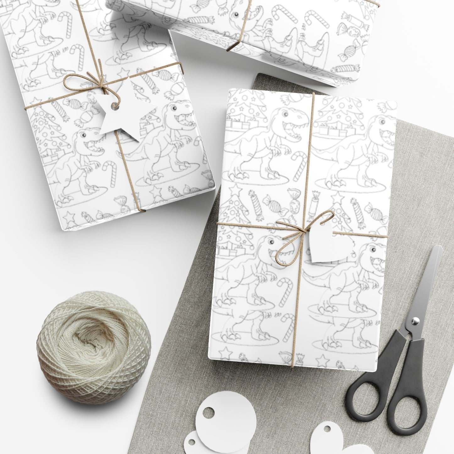 Dinosaur holiday Gift Wrap Papers